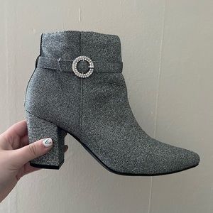 Silver Sparkly Women’s Boots (Worn Once!)
